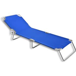 Tomaino - Lettino prendisole pieghevole facile da trasportare con comode maniglie, Brandina per giardino, mare, campeggio, spiaggia, sedia sdraio pieghevole da spiaggia(Blu)