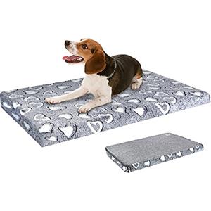VANKEAN Cuscino per Cane Impermeabile materasso per cani per cani, Letto per cani grande con copertura rimovibile e lavabile,61x45x7.6cm, Grigio