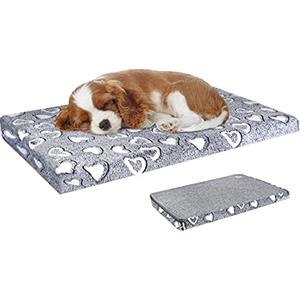 VANKEAN Cuscino per Cane Impermeabile materasso per cani per cani, Letto per cani grande con copertura rimovibile e lavabile,61x45x7.6cm, Grigio