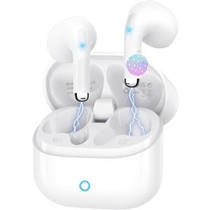 YELKUTT Cuffie Bluetooth, Auricolari Bluetooth 5.4 con Cancellazione Rumore ENC, Impermeabili IPX7, 50 Ore Autonomia, 6 Microfoni Stereo, In-Ear Senza Fili Earbud