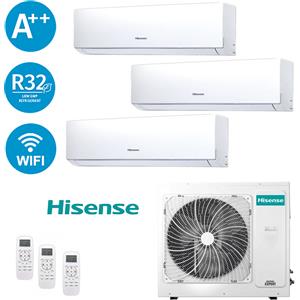 Hisense Climatizzatore Hisense Trial Inverter 9+9+9 5,2kW Serie New Comfort 9000+9000+9000 Btu 3AMW52U4RJA Gas R32 A++ Wi Fi Int.