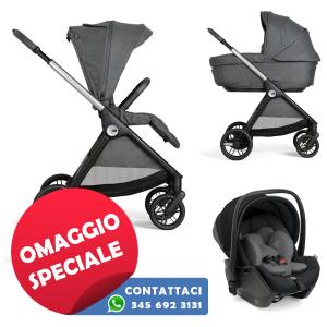 Chicco - Chicco Trio Bellagio Gran Comfort Black Satin con Seggiolino Auto First Seat Recline i-size
