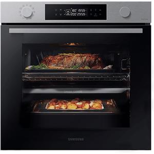 SAMSUNG FORNO INCASSO SAMSUNG NV7B44403BS/U5, capacità interna 76 litri, dimensioni: L 56 cm A 59 P 55 cm, black inox, funzione a vapore, classe A+