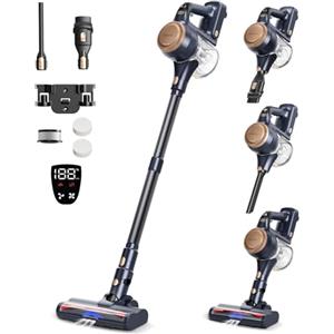 Proscenic P11 Lite Aspirapolvere senza Fili, 40KPa/450W/40Mins Scopa Elettrica Senza Fili con con Spazzola Anti-Groviglio, Display LED, Batteria Rimovibile per Pavimenti/Tappeti/Peli