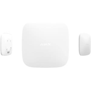 Ajax HUB 2 Plus - Centrale di allarme wireless Bianco con Dual SIM, Wi-Fi, Ethernet e foto-verifica