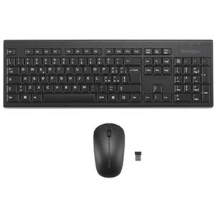 Kensington KM150 EQ Set tastiera e mouse wireless, per Windows e MacOS, ricevitore USB 2,4 GHz Nano, tastiera numerica a grandezza naturale, mouse silenzioso 1200 DPI, layout QWERTY, nero, K75562IT