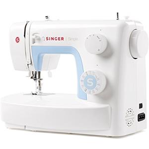 SINGER 3221 Macchina da Cucire Automatica Elettromeccanica con 21 Operazioni di Cucito, Colori Blu e Bianco
