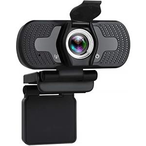 TELLUR - Webcam Full HD Basic, 1080p/30fps, autofocus, correzione automatica dell'illuminazione, microfono incorporato, angolo 97°, protezione della privacy, cavo da 1,5 m, USB, colore: nero