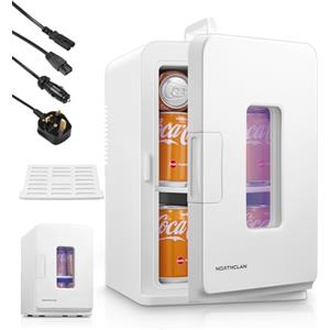 NORTHCLAN Mini Frigo 15 Litri / 21 Lattine, Frigorifero Portatile con Funzione di Raffreddamento e Riscaldamento, AC/DC, Modalità Eco & Max per Auto, Viaggio, Uffici e Camere da Letto