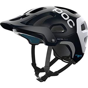 POC Tectal Race SPIN, Casco da Bici, M-L (55-58 cm), Nero/Bianco (Uranium Black/Hydrogen White)
