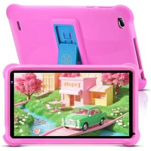 qunyiCO Tablet Bambini 7 Pollici Android 10 | Tablet Educativo per Bambini 3-12 Anni con Controllo Genitori, 2GB+32GB, Doppia Fotocamera, Wi-Fi | App Preinstallate + Custodia Protettiva (Rosa)