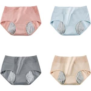 MaNMaNing Mutande Mestruali Assorbenti = 4 tamponi Donna e Ragazza Cotone Slip Ciclo Protettive Periodico Intima Mestruale Ecologico con 4 Strati Anti perdite Lavabili - 4/6 Pezzi