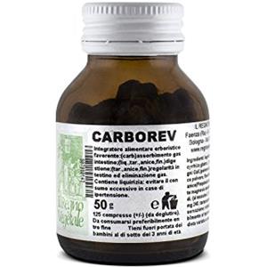 Il Regno Vegetale CARBOREV 125 Compresse Carbone Vegetale Attivo+Anice+Finocchio Prodotto Italiano Made In Italy
