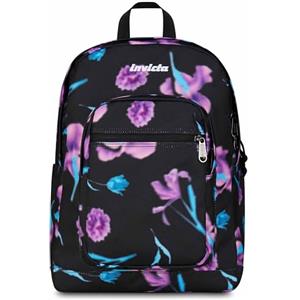 Invicta Zaino Scuola Jelek, Nero e Rosa, Doppio Scomparto Con Tasca per PC e Tasca per Borraccia, 34 lt, Scuola Media e Superiore, Zaino Ragazza