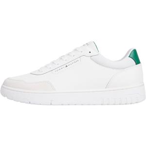 Tommy Hilfiger Uomo Sneakers Court Basket Core Eleganti, Bianco (Ecru), 43 EU