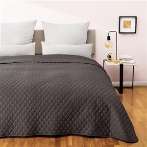 Blumtal copriletto trapuntato 200x220 cm - copriletto piazza e mezza certificato OEKO-TEX - trapuntino leggero una piazza e mezza per letti di 140x200 cm - copriletto una piazza e mezzo in antracite