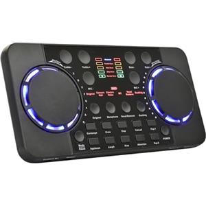 AUBEST Controller DJ, Blue dente Mini * dio Mixer Scheda audio Scheda portatile DJ 16 Effetti digitali Console di riduzione del rumore Registrazione USB for il canto
