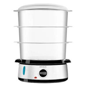 Cecotec Vapovita 3000 Inox pentola a vapore Libera installazione 800 W Nero, Acciaio inox, Trasparente