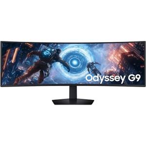 Samsung Monitor Gaming Odyssey G9 (S49FG912EU), Curvo (1000R), 49'', 5120x1440 (Dual QHD), 32:9, HDR 600, VA, 144Hz, 1ms (GtG), FreeSync Premium Pro, HDMI, DP, Ingresso Audio, HAS