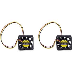 Sxmrmnx Ventola di raffreddamento per PC, spazzole, 3 pin, 12 V, CC, 2 pezzi, 40 x 40 x 10 mm