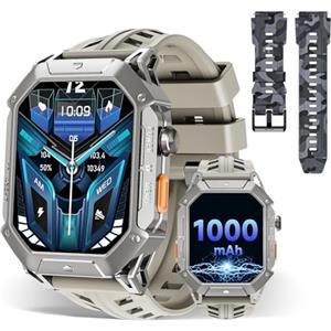 OUKITEL BT80 Smartwatch Uomo Militare,1000mAh Batteria Extra-Grande, 2,13