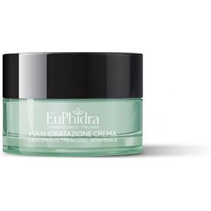 Euphidra Maxi Idratazione Crema Ricca 50ml - Crema Nutriente con Pantenolo, Trealosio e Vitamina E per Pelle Secca