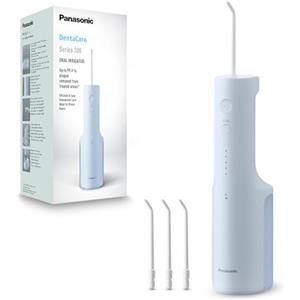 Panasonic Serie 300 Irrigatore Orale EW-DJ27-A303, Idropulsore dentale, 200ml, IPX7, 4 Ugelli Standard, 5 Impostazioni di Pressione, Accessorio da Viaggio, Blu