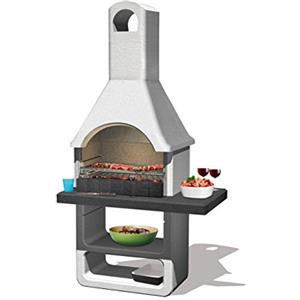 Sarom Barbecue in muratura Maribor con contracappa in metallo - legno/carbonella