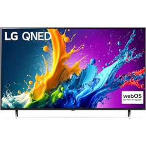 LG QNED 65'', Serie 80 2024, 65QNED80T6A, Smart TV 4K, Processore α5 Gen7, Design slim, 20W, 3 HDMI, Filmmaker Mode, Game Optimizer, Alexa, Wi-Fi, webOS 24, Telecomando puntatore