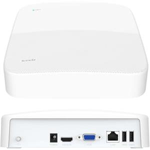 Tenda NVR 8 Canali - Videoregistratore di sorveglianza, Supporto Telecamera 8MP/6MP/5MP/4MP/3MP/1080P/720P/D1, H.265+, HDD(fino a 10TB)/Cloud Storage, Switch PoE/non PoE collegabile, N3L-8H