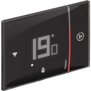 BTicino SXG8002 - TERMOSTATO WIFI Intelligente Smarther2 with Netatmo, Termostato Caldaia da Incasso, Programmabile, Comando ON/OFF anche con App, Alexa e Google, Visualizzazione dell'Umidità, Nero
