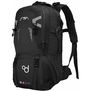 OcioDual Zaino Trekking 40L Nera Zaini da Viaggio Leggero Impermeabile Donna Pieghevole, Uomo da Campeggio Zaino Montagna, Trekking Walking Sport