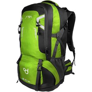 OcioDual Zaino Trekking 60L Verde da Viaggio Leggero Impermeabile per Donna e Uomo - Pieghevole, Campeggio, Montagna, Walking, Sport