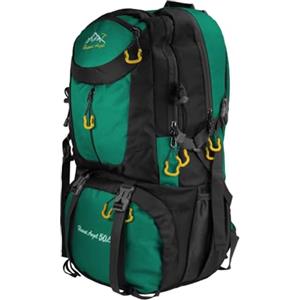 OcioDual Zaino da Trekking, 50 Litri, Impermeabile E Leggero, Blu Scuro, Tasche Multiple, Ideale per Viaggi, Montagna, Campeggio, Outdoor, Ultraleggero, per Donna E Uomo