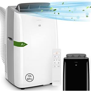 Klarstein Condizionatore Portatile, 4in1: Climatizzatore Portatile Casa, Aria Condizionata Portatile, Condizionatore Aria Calda e Fredda, BTU 12000 BTU/1,35 kW, Classe A+, Con Night Mode, Bianco