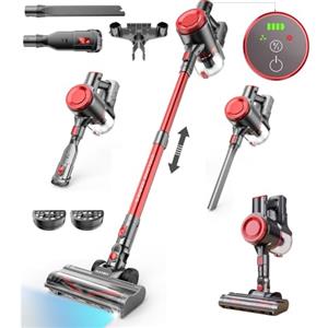 OLAYMEY Aspirapolvere Senza Fili Potente 200W, 1,5L Ricaricabile Scopa Elettrica Senza Fili, 40000Pa 50 Mins, Ultra Silenzioso Multitesta Scope Elettriche, Adatto per Casa Animali Auto Briciole