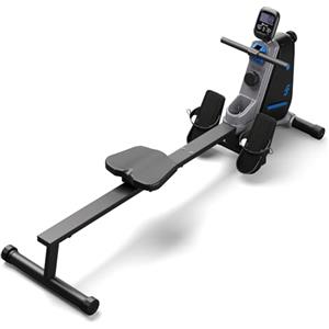 Capital Sports Vogatore Magnetico, Vogatore Professionale per Casa Compatto con 16 Livelli di Resistenza, Vogatore per Home Gym e Cardio con Monitor LCD, Vogatore da Camera con Rotelle per la Casa
