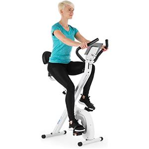 Capital Sports Azura Air Cyclette, Bici Pieghevole per Casa, Cyclette Pieghevole per Uomo Donna, Cyclette da Camera Professionale con Porta Smartphone&Tablet, Mini Cyclette per Cardio con Display LCD