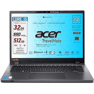 acer, notebook, Intel I5 1335u, Ram 32Gb, Display FHD+ WUXGA da 14