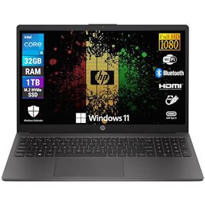 HP 250 G10, Notebook Display 15.6'' FHD, Intel Core i5-1334u 10 Core 3.4Ghz, Ram 32GB, SSD 1000GB, Pc Portatile Windows 11