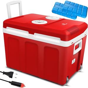 KESSER® Frigo box 40L con ruote | per mantenere il calore e il raffreddamento | frigo box termoelettrico | 12 Volt e 230 Volt| Mini frigo | Box termico per auto| incl. Pacchetti di raffreddamento