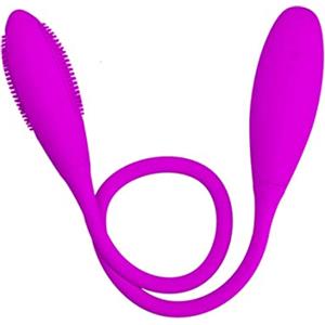 Mskmnkot Coppia vibratore 7 modalità a doppio dildo silicone impermeabile vibratore sicuro dildo a doppia estremità per coppie clitoride, anale, vaginale, capezzolo, stimolatore g-punto giocattolo sessuale