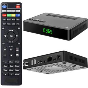 xeeYouvision Decoder Digitale Terrestre 2025 2026, Invisibile H265 HEVC Main10 Decoder DVB-T2 Decodifica Fino a Full HD 1080P, Ricevitori con RJ45 USB PVR Registratore Lettore Multimediale Telecomando 2in1 LCN 12V