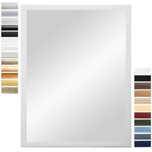 PrimeLuxe Specchio da Parete 50 x 140 cm (Misure esterne) in Pino Bianco | Colore e Dimensioni Selezionabili | Specchio per Bagno e Corridoio | con Cornice in Legno