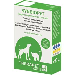 BioForLife TheraPet - Mangime complementare in capsule apribili con probiotici e prebiotici per cani e gatti - 10 compresse
