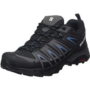 Salomon X Ultra Pioneer Gore-Tex Scarpe Impermeabili Escursionismo da Uomo, Qualsiasi condizione meteo, Tenuta del piede sicura, Stabilità e ammortizzazione, Black/Magnet/Bluesteel, 46 EU