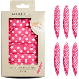 MIBELLA BEAUTY & CO Bigodini per capelli durante la notte senza calore, 6 pezzi - Heatless Hair Curler per ricci facili senza calore durante il sonno, facile da usare, delicato sui capelli
