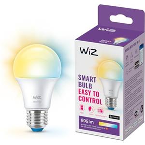 WiZ GU10 Smart LED Bulb - Sostituzione GU10 da 60W, sfumature di bianco, Wi-Fi/Bluetooth, controllo vocale/App, funziona con Google Home, Alexa e HomeKit, 1 lampadina