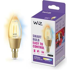 WiZ Lampadina Smart WiFi, Luce Bianca da Calda a Fredda Dimmerabile, Filamento Ambrata, E14, 5W, Tecnologia SpaceSense, Controllo Vocale (Alexa, Apple HomeKit, Google Home)