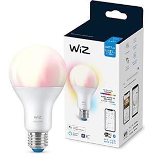 WiZ Lampadina Smart WiFi, Luce Bianca o Colorata Dimmerabile, E27, 100W, Tecnologia SpaceSense, Controllo Vocale (Alexa, Apple HomeKit, Google Home)